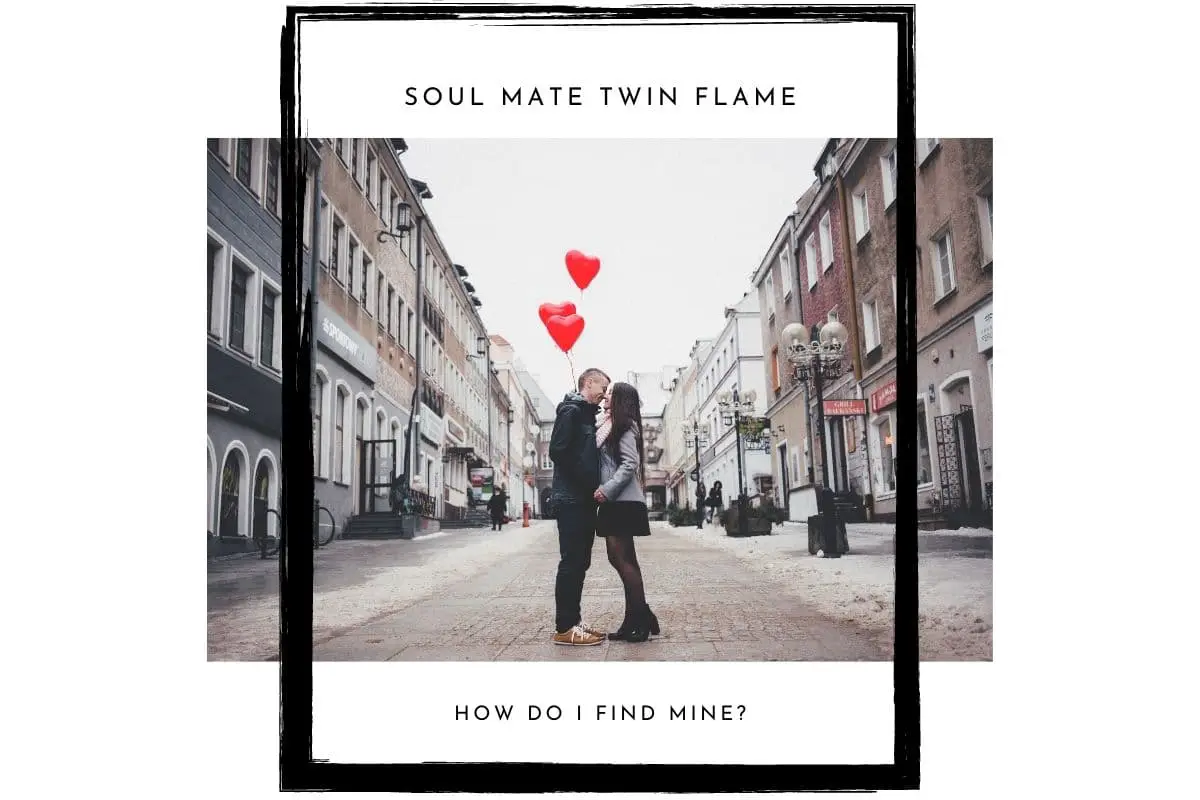 soul mate twin flames hugging each other in the middle of the street